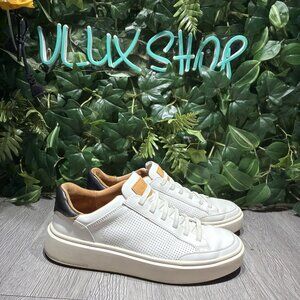 Allen Edmonds "OLIVER" Slip-On Stretch Lace Sneakers 8 D White